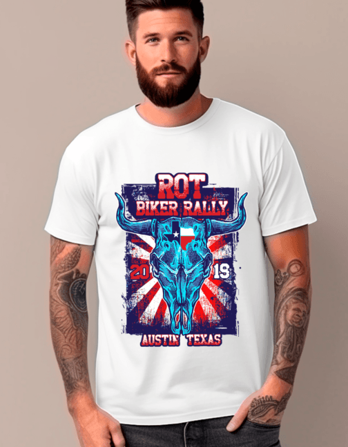 Texas Biker T-Shirt Design #4655 - Image 2