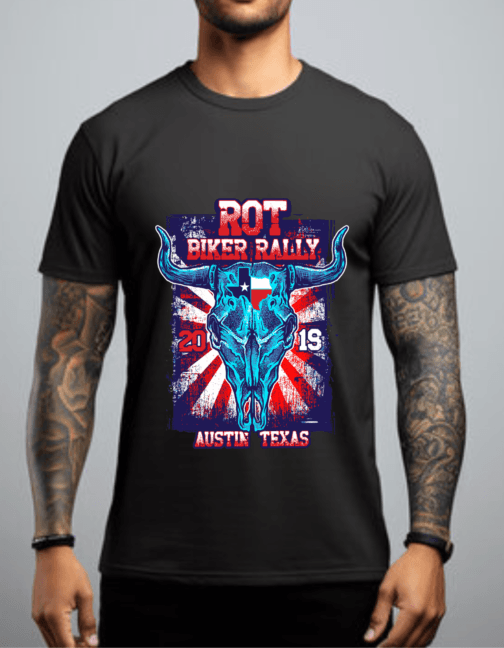 Texas Biker T-Shirt Design #4655
