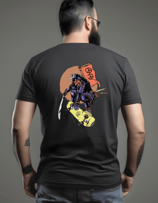 Samurai Skater T-Shirt Design #4914 - Image 2